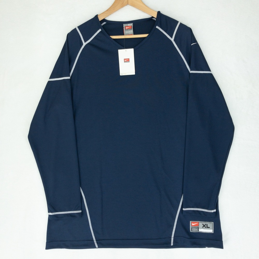 Nike Shooting Jersey Womens XLT Talll Blue Long Sleeve Nike Fit Dry Contrast New